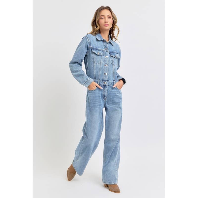Denim Drift Jumpsuit