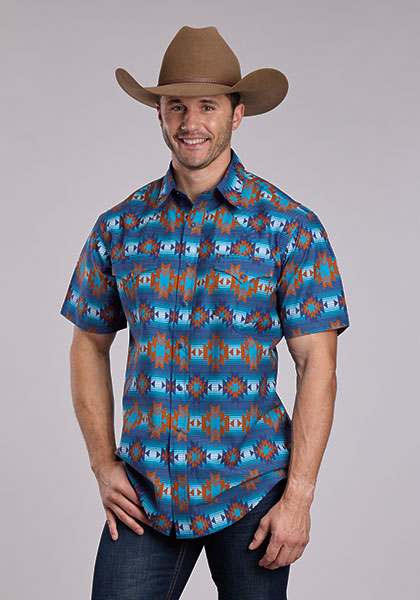 Roper Copper Mesa Print Shirt