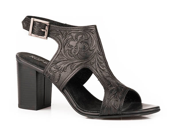 Stetson Mikka Tooled Leather Sandal