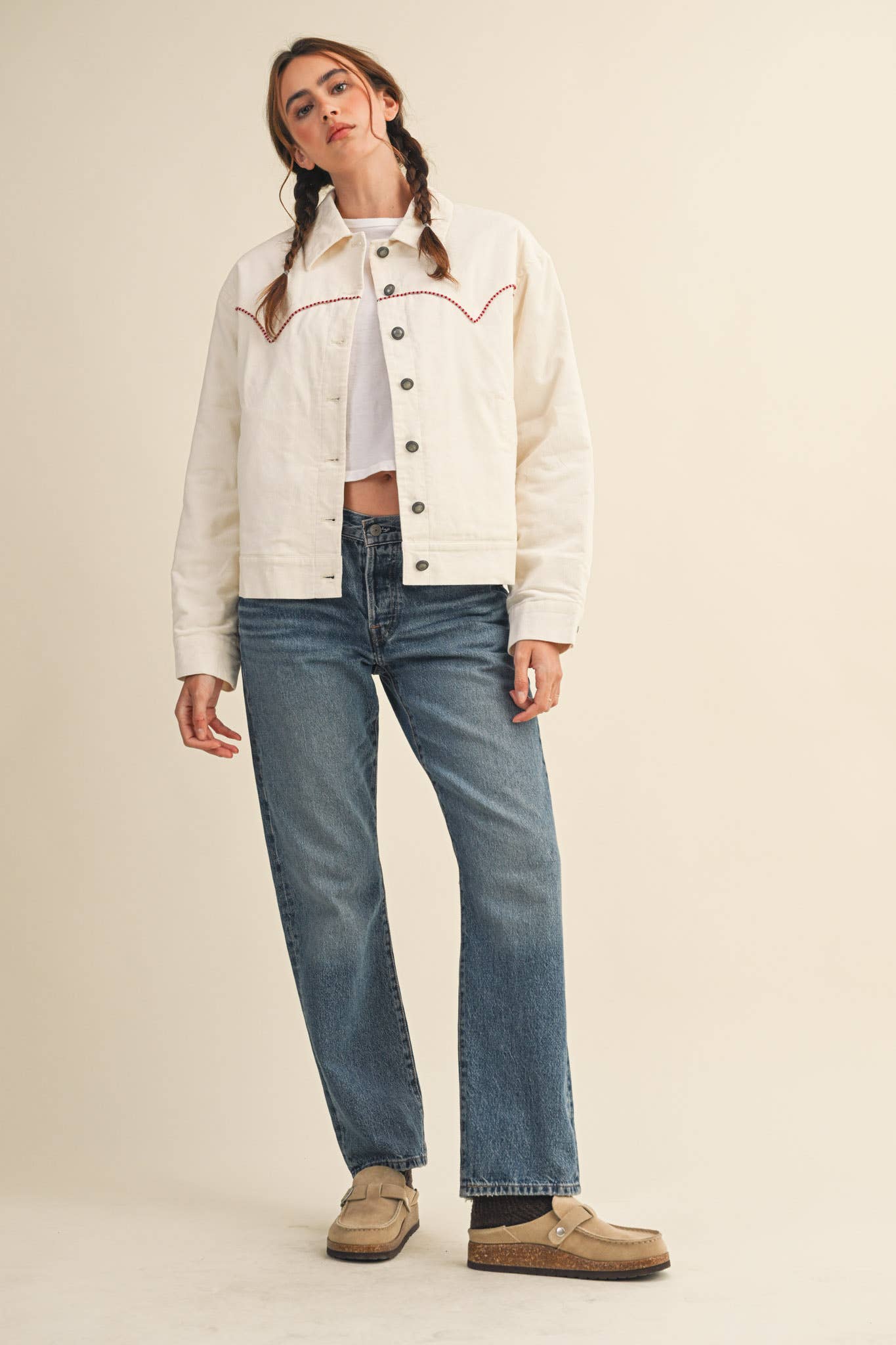 Ranchland Corduroy Jacket, Ivory