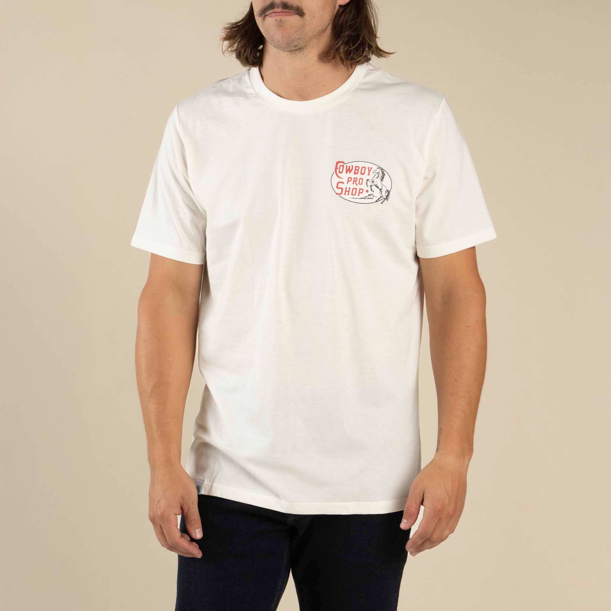 Cowboy Pro Shop T-Shirt, Vintage White