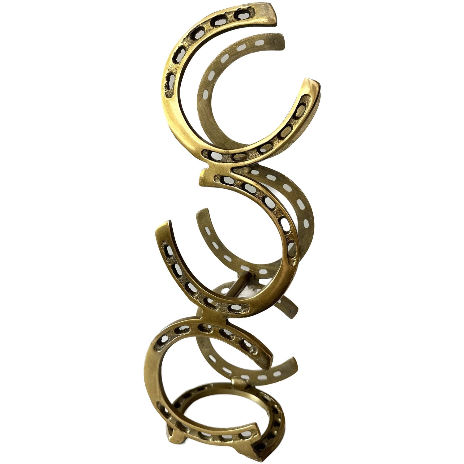 Gold Horseshoe Wine Rack