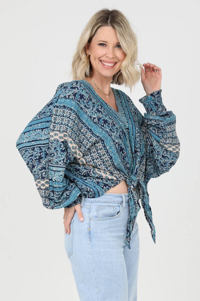 Indigo Bloom Top