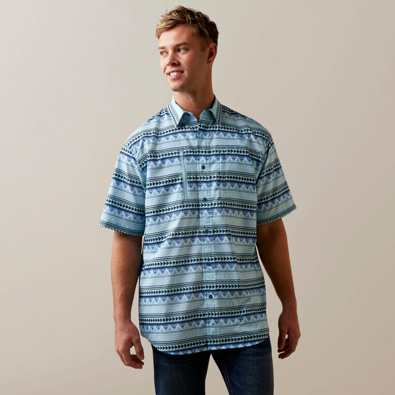 Ariat Mens VentTEK Classic Fit Shirt-Ashleigh Blue