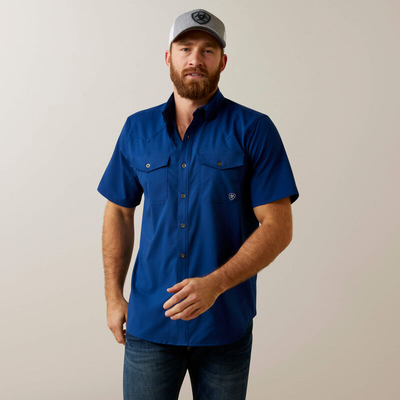 Ariat Mens VentTEK Western Fitted Shirt-Midsummer Night