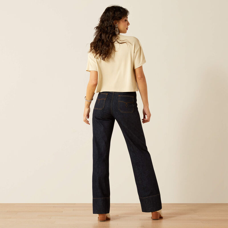 Ariat Ultra High Rise Tomboy Western Utility Wide Leg Jean