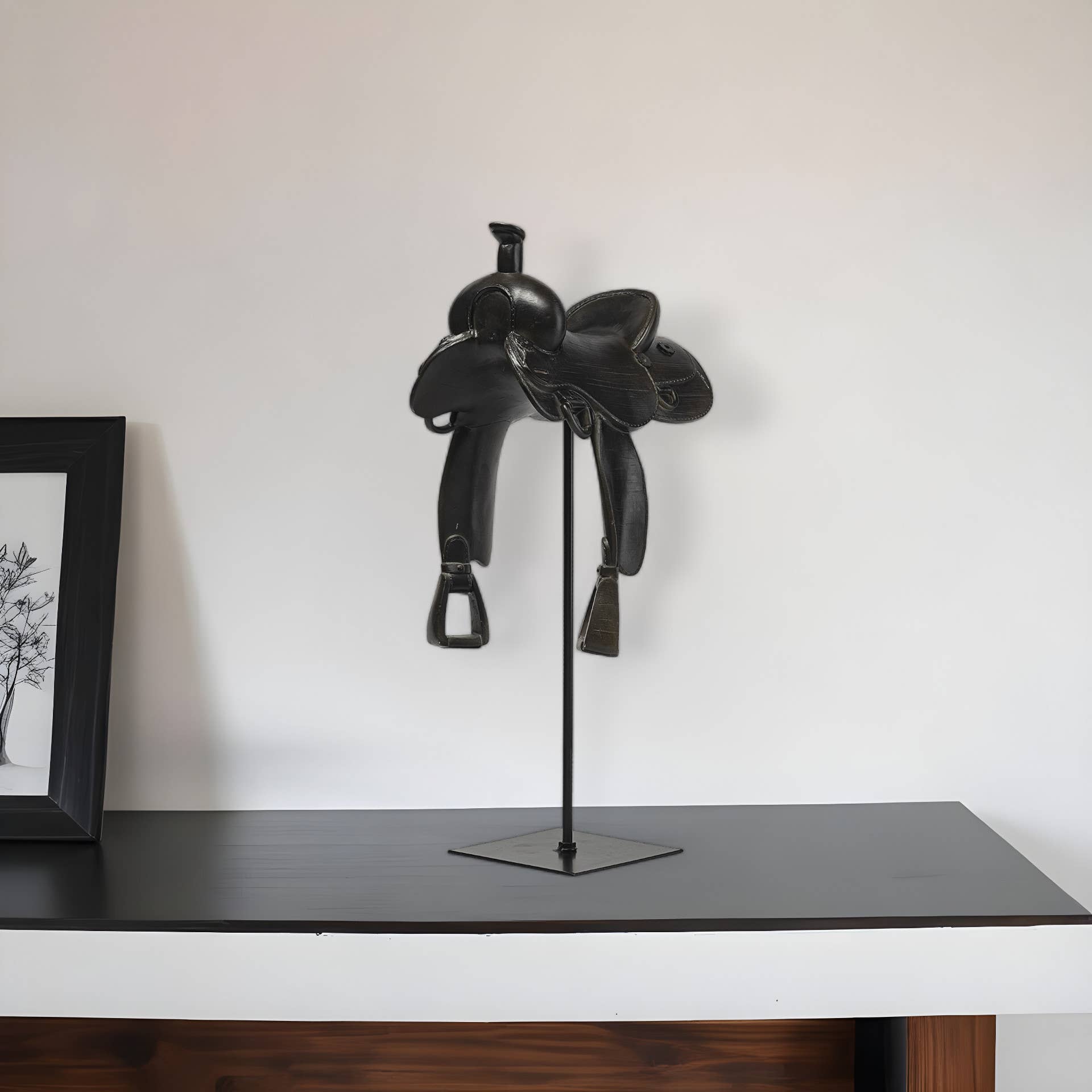 Saddle & Steel Sculpture