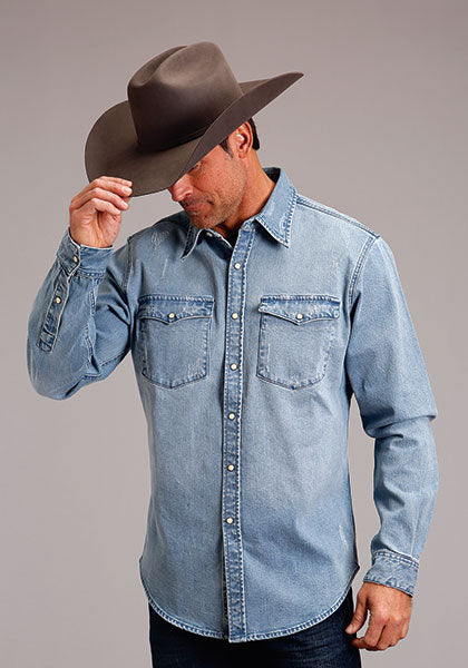 Stetson Ames Denim Western Shirt