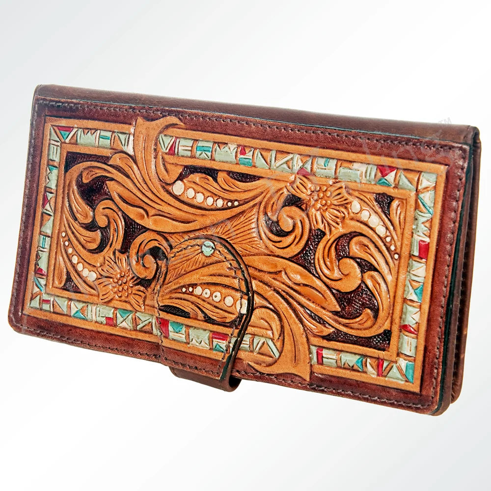 The Cattle Kate Tooled Wristlet