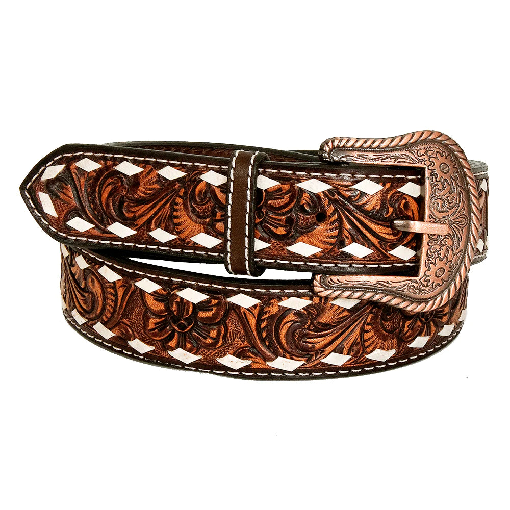 Cassidy Buckstitch Tooled Leather Belt