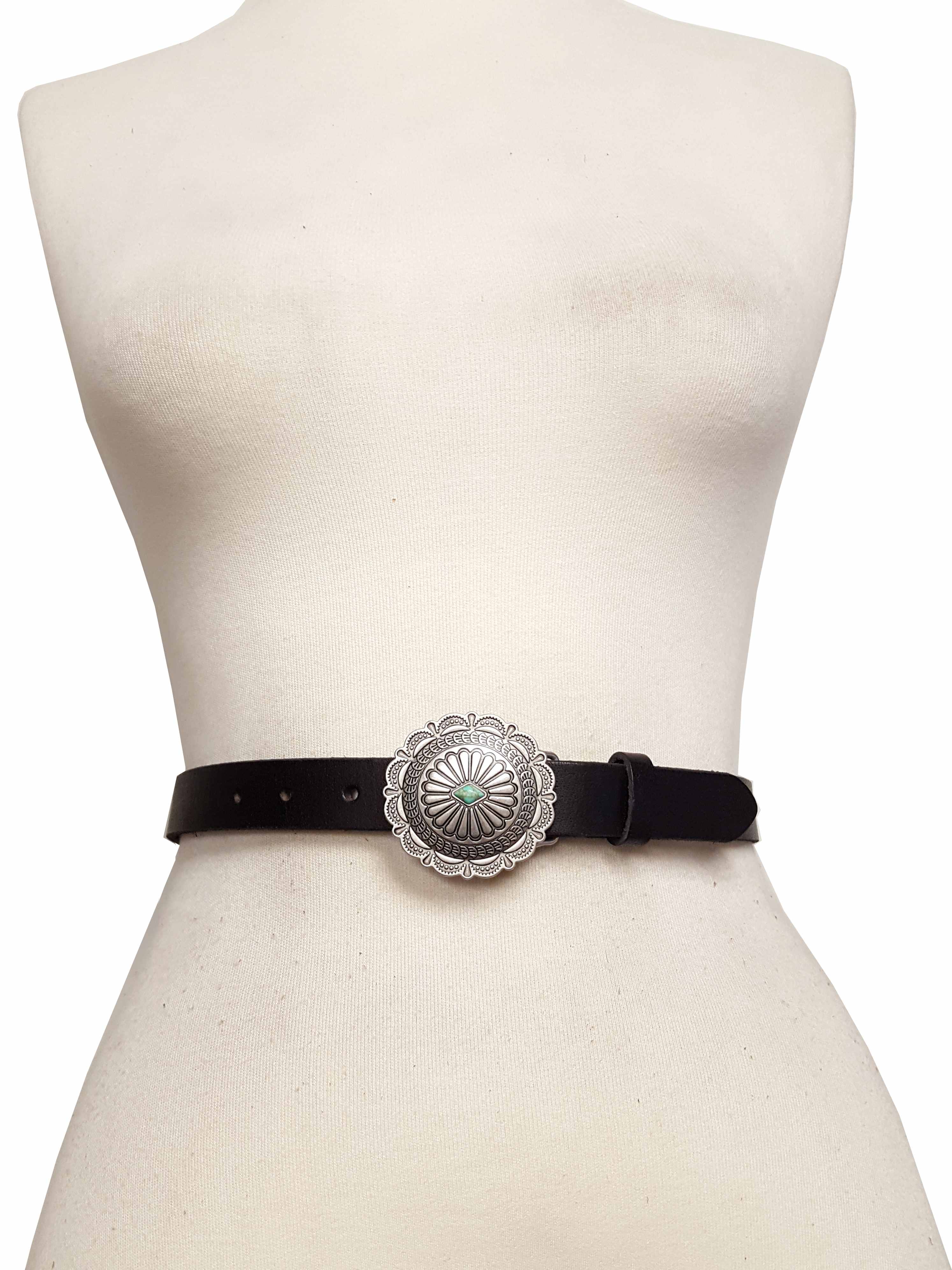 Silver Sage Concho Belt, Brown