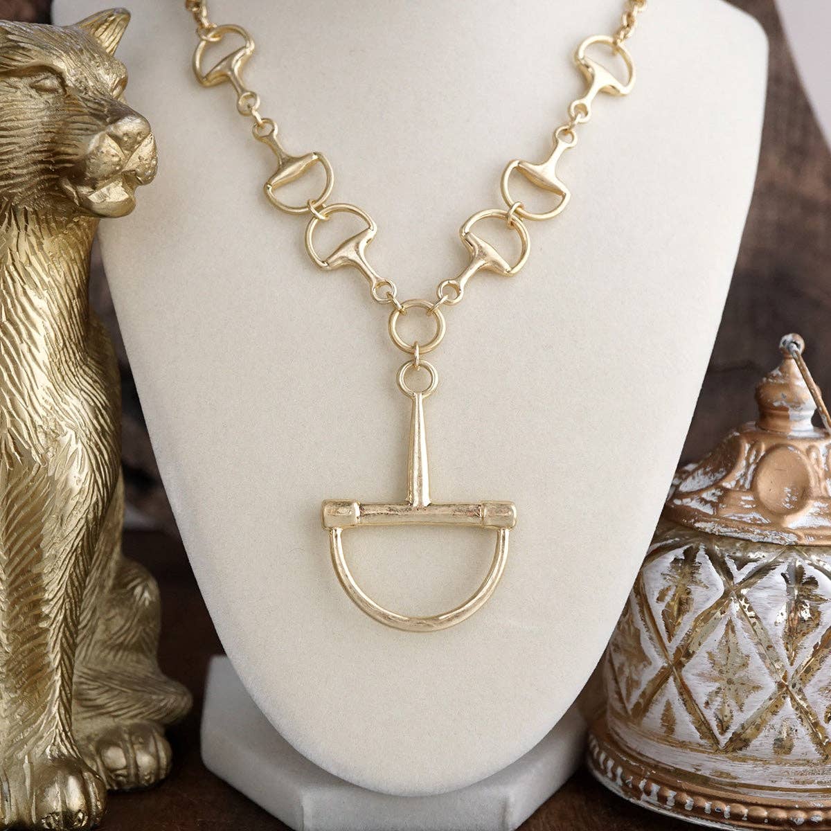Bit by Bit Necklace, Gold