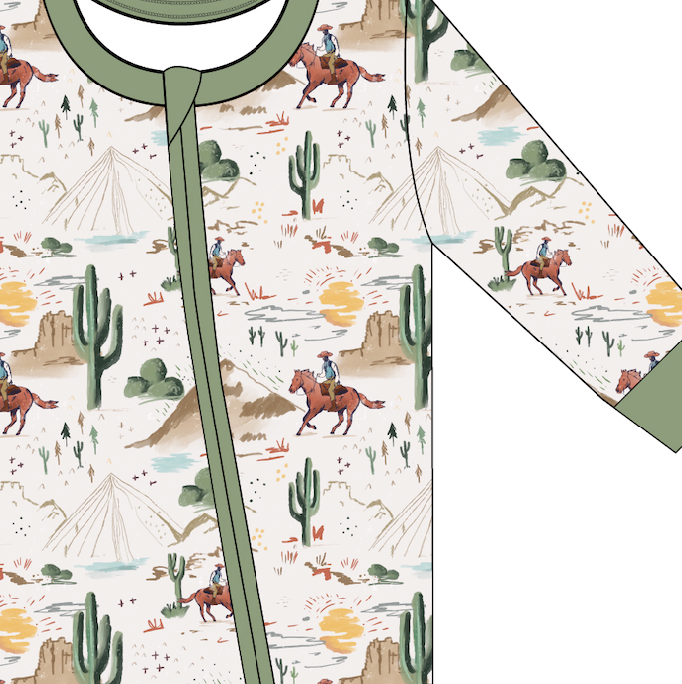 Bamboo Pajamas - Bamboo Sleeper - Billy Western Cowboy Baby