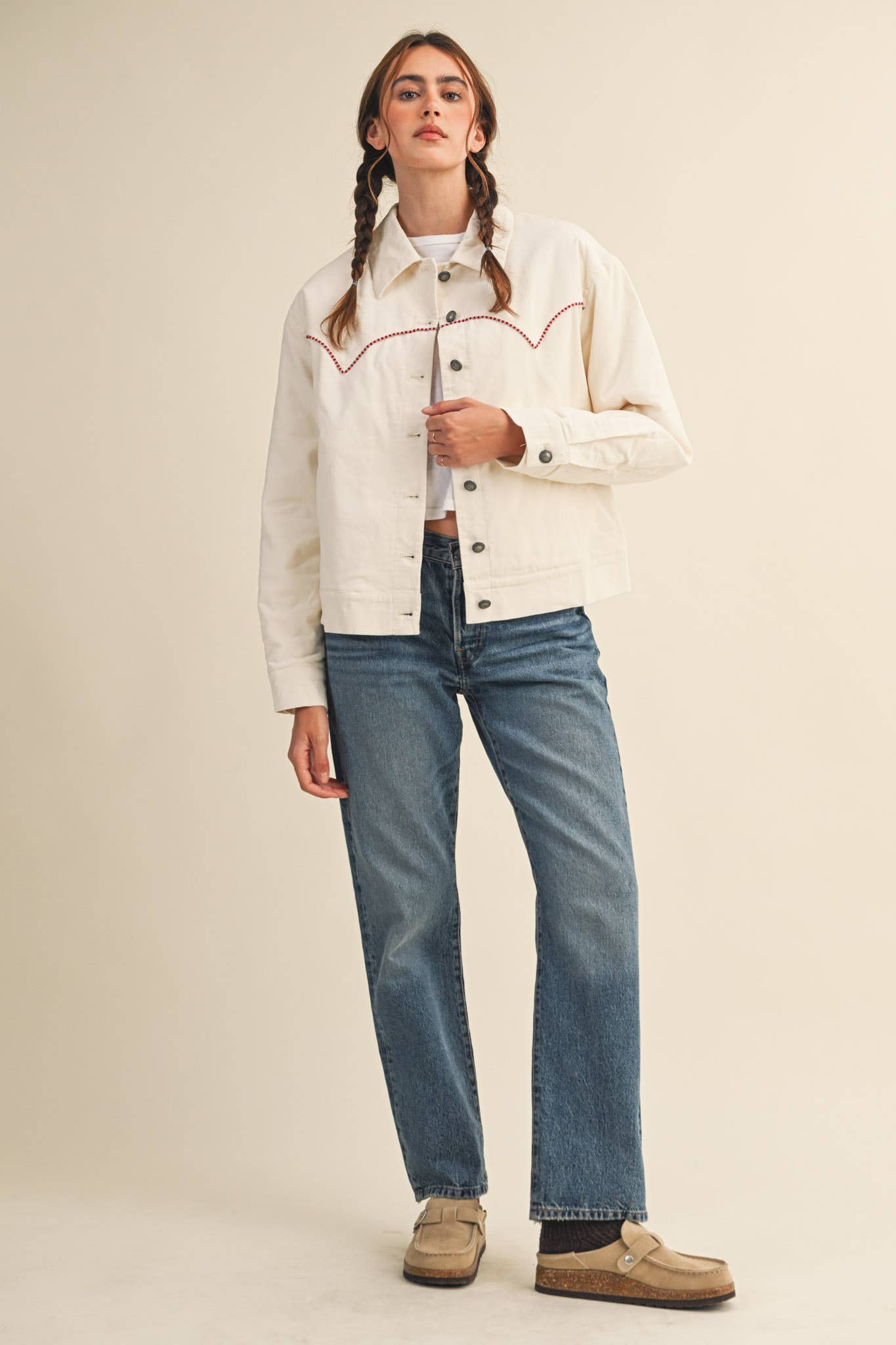 Ranchland Corduroy Jacket, Ivory