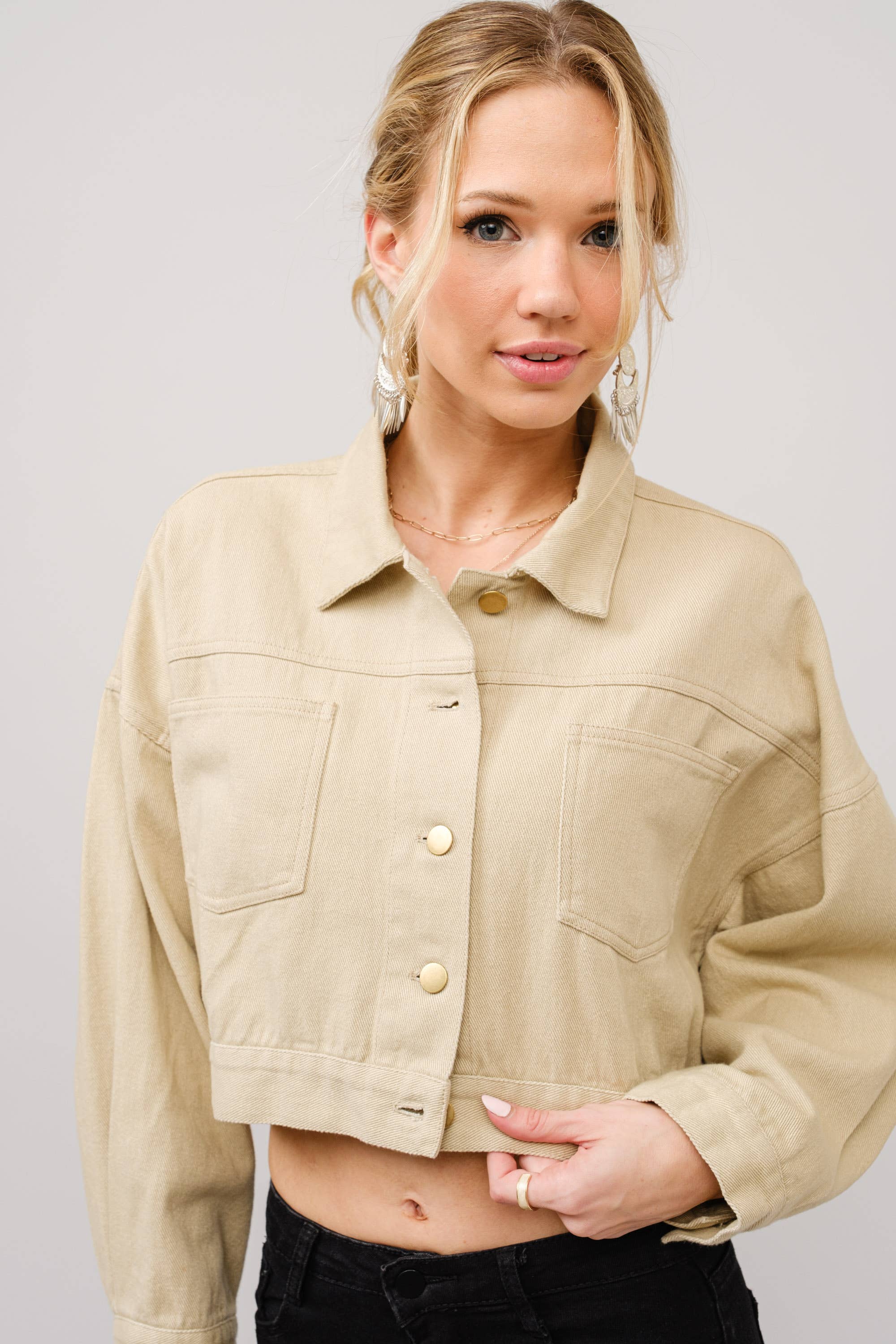 Long Live Cowgirls Patch Twill Denim Jacket