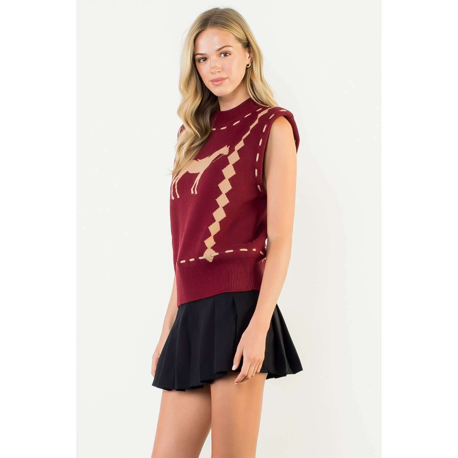Paddock Knit Vest, Wine