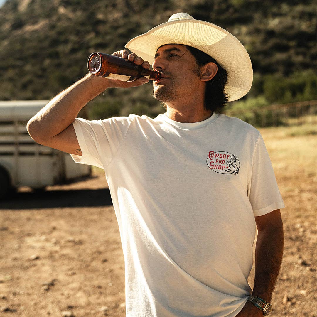 Cowboy Pro Shop T-Shirt, Vintage White