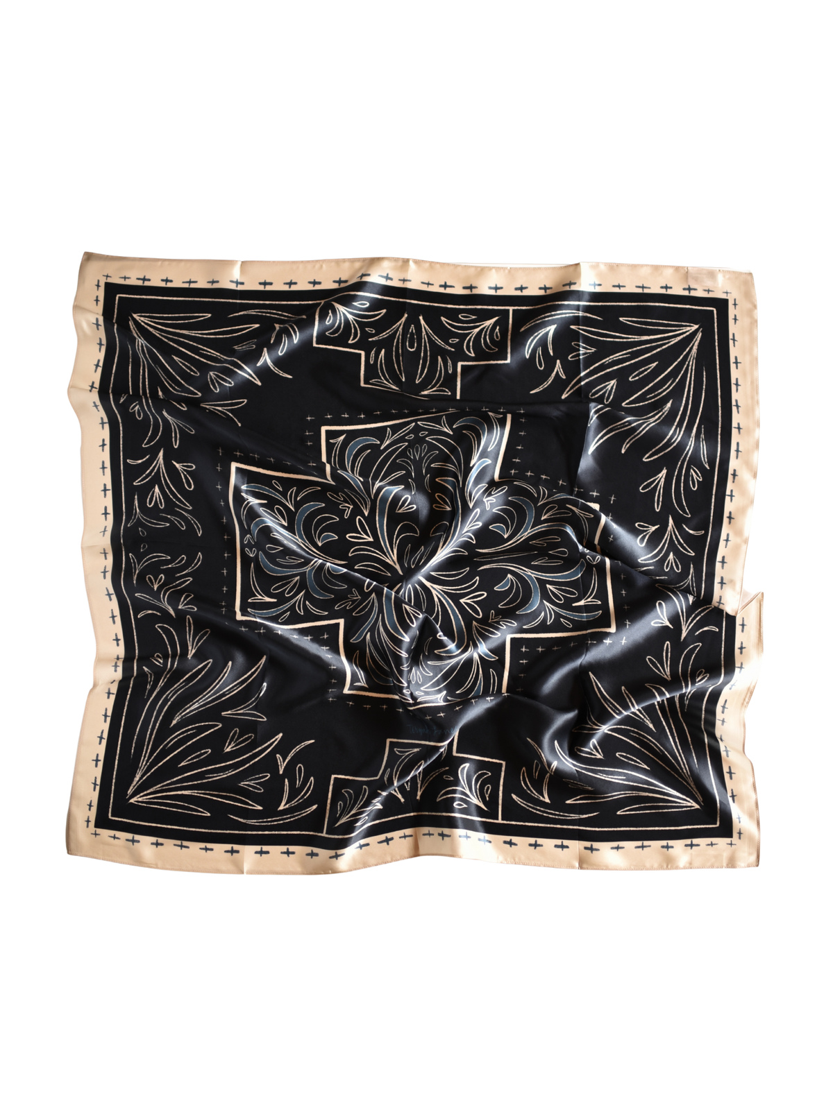 The Midnight Cross Silk Wild Rag