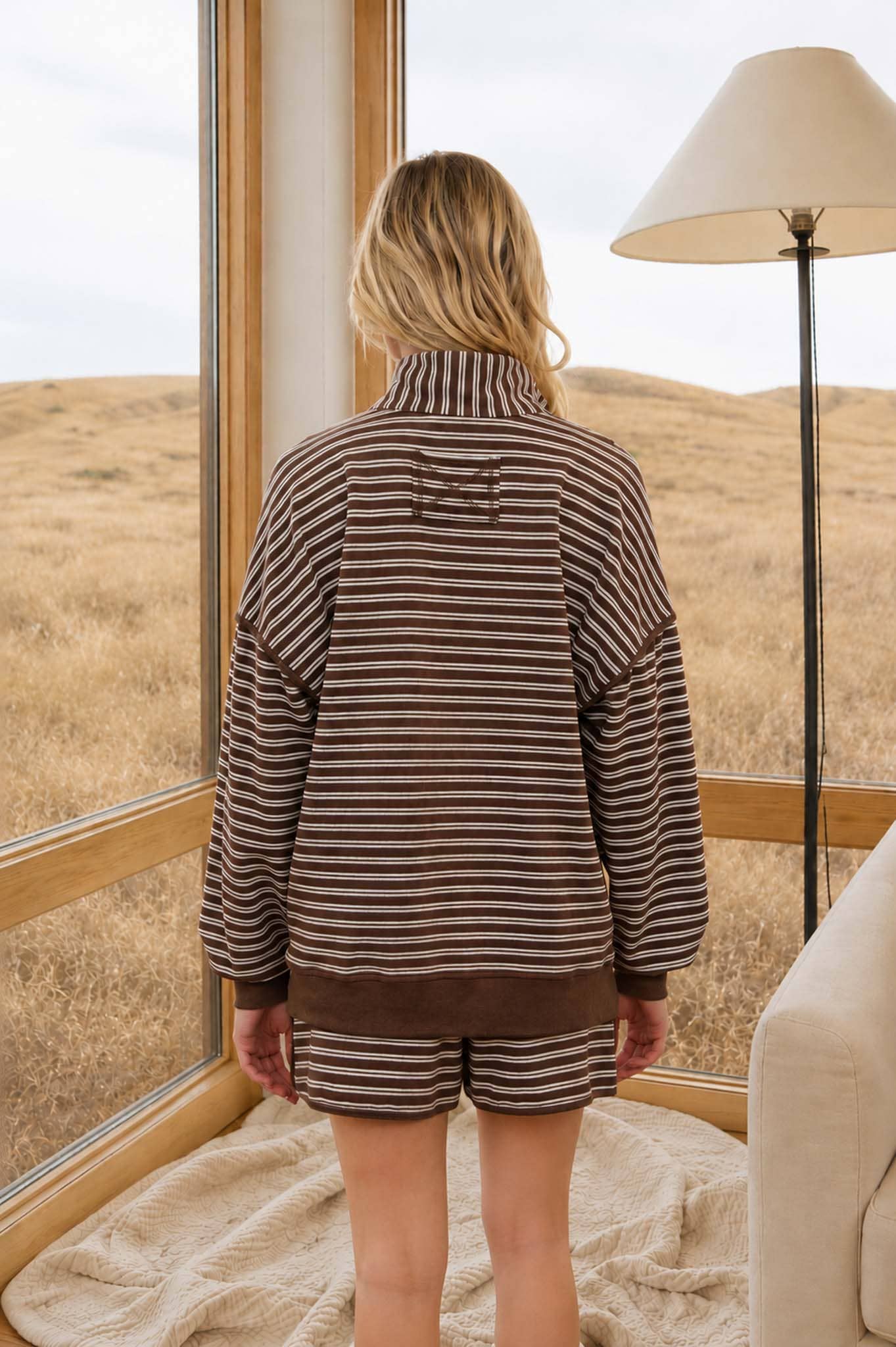 The Saddle Stripe Pullover