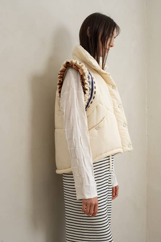 Maisie Embroidered Puffer Vest