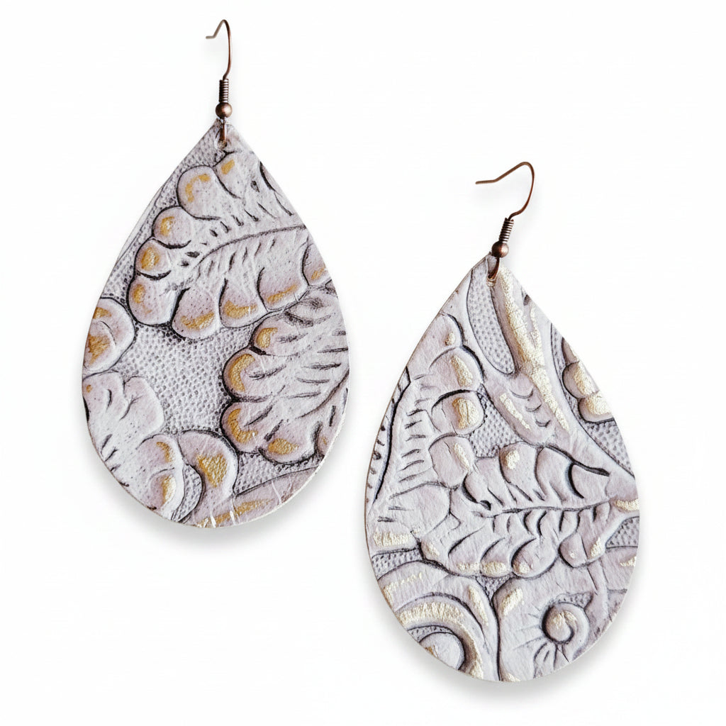Desert Bloom Tooled Earrings