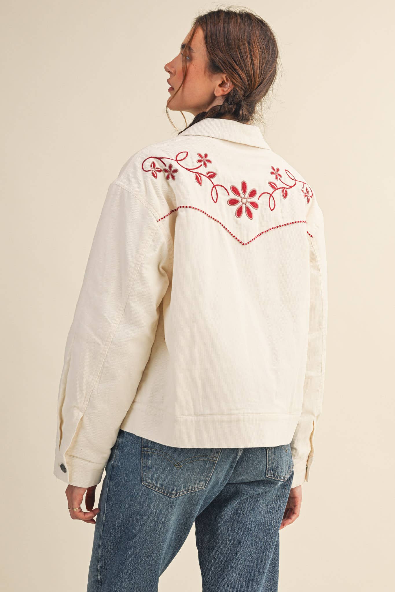 Ranchland Corduroy Jacket, Ivory