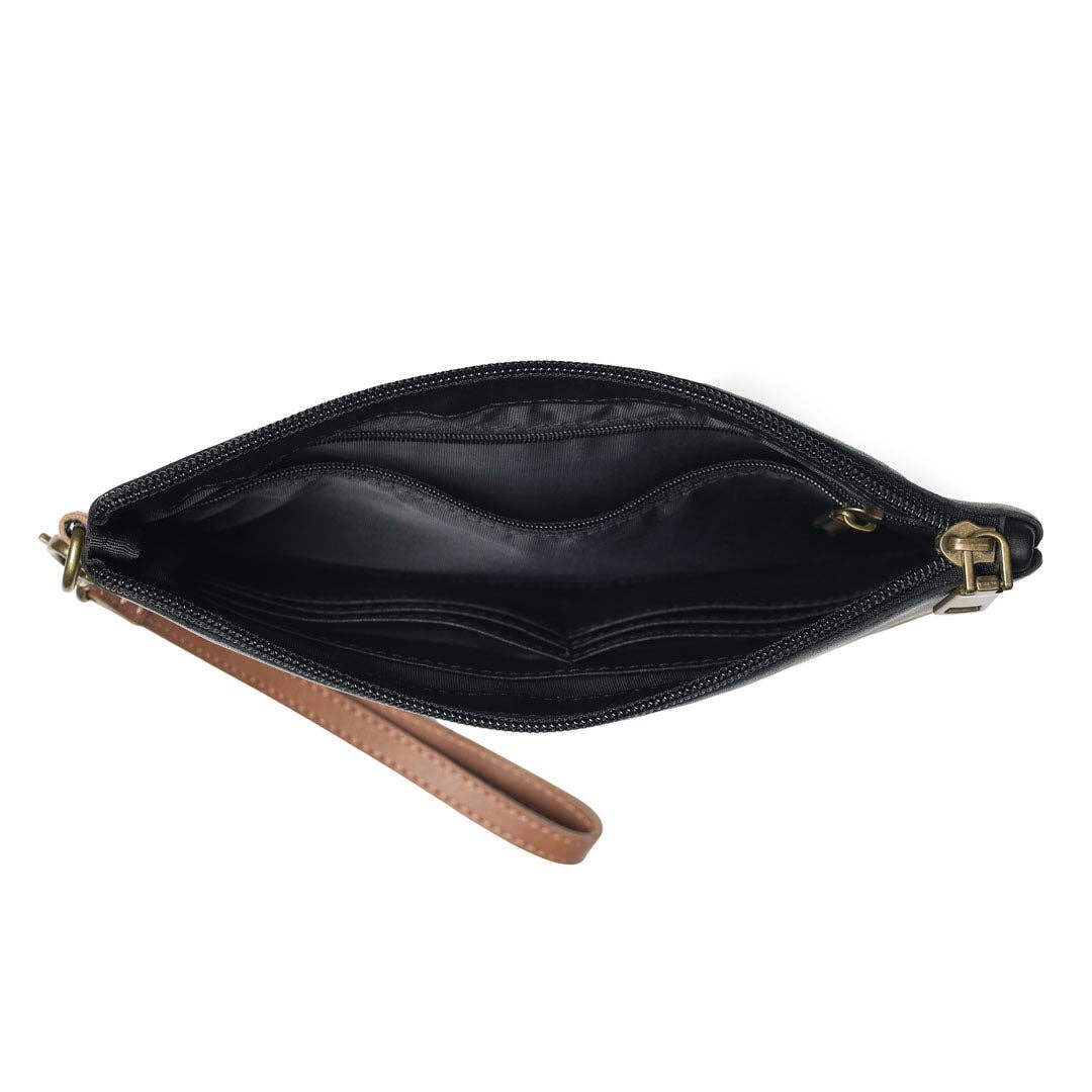 Snaffle Bit Clutch Bag, Black
