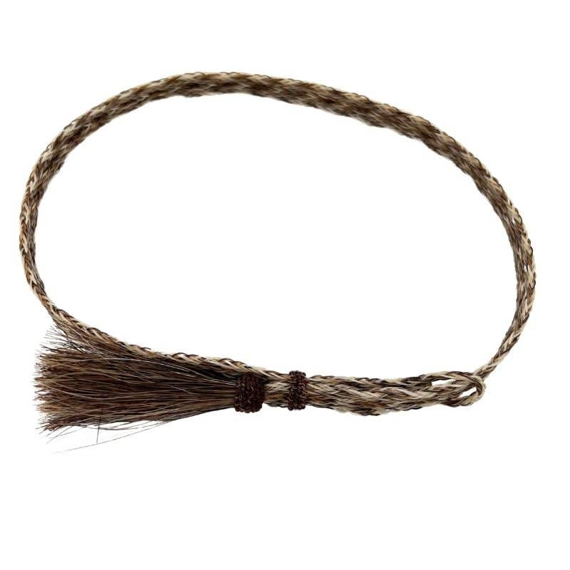 Chestnut Horsehair Braided Single Tassel Hat Band