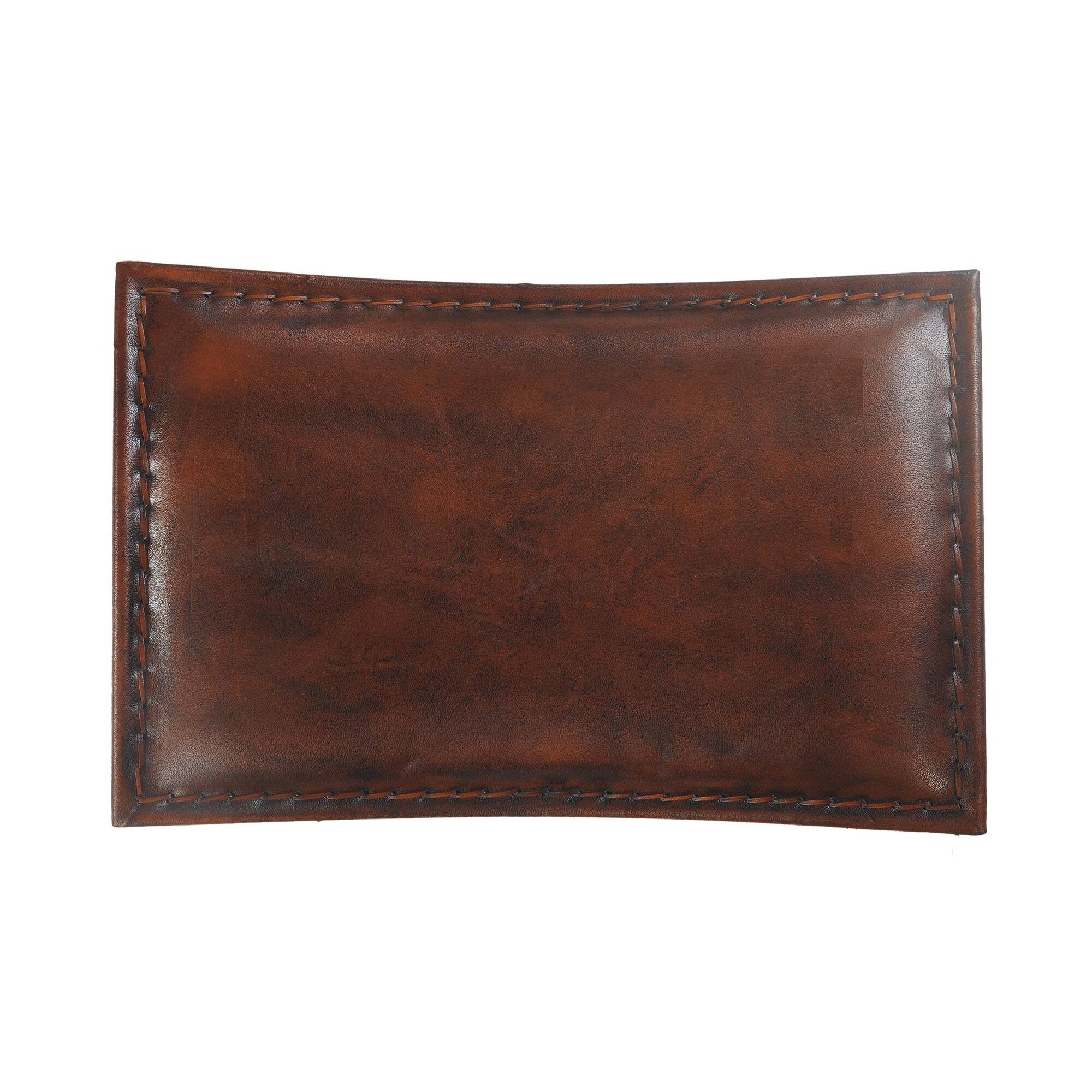 Brown Leather Director Accent Chair