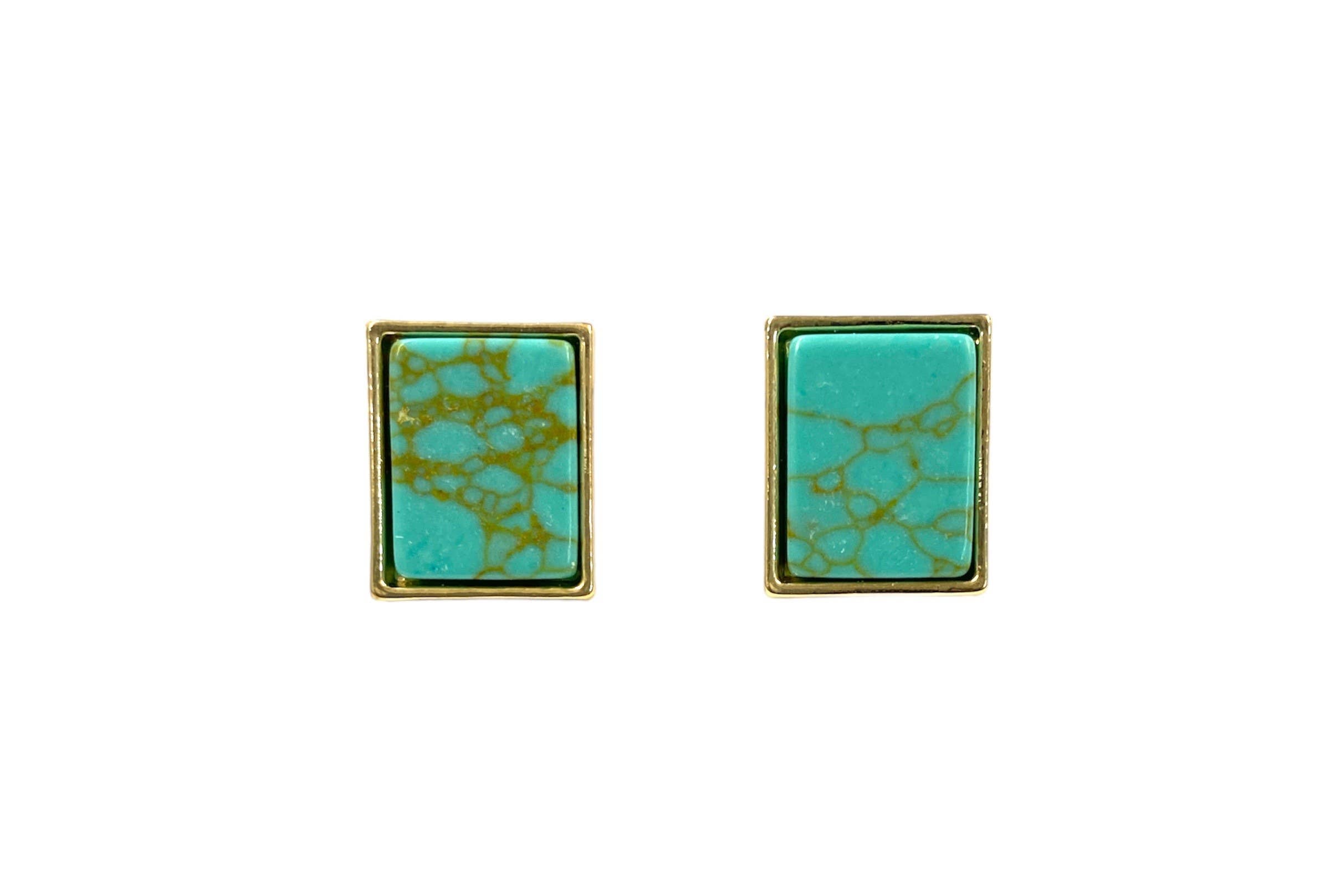 Golden Horizon Turquoise Earrings