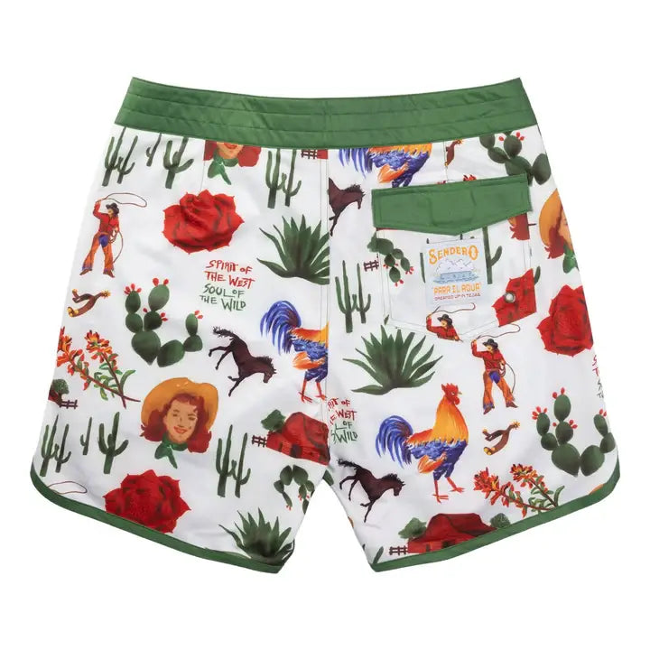 Sendero Cowboy Surreal Point Bar Boardshorts