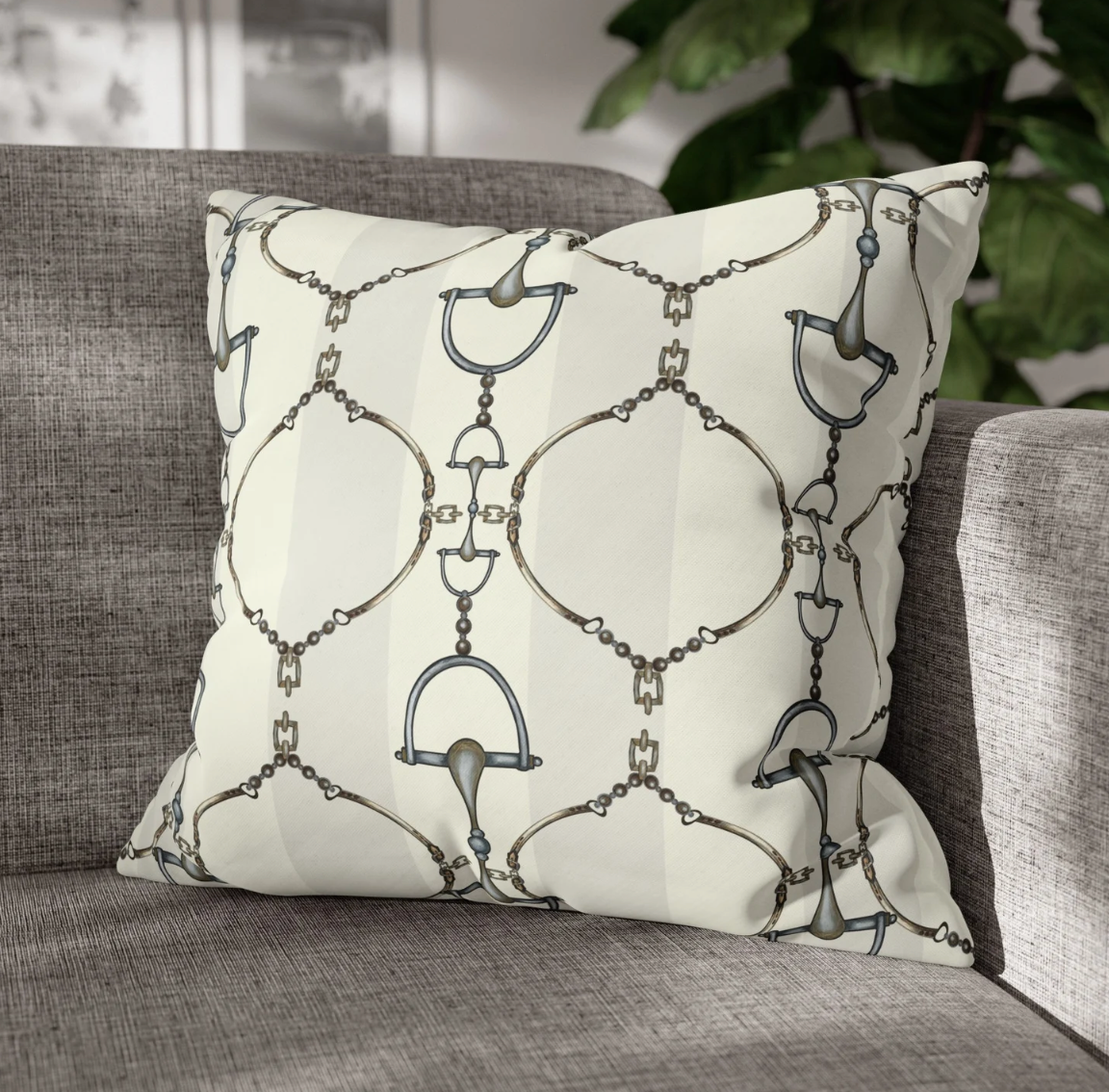 Bridle Bliss Pillow, 18x18
