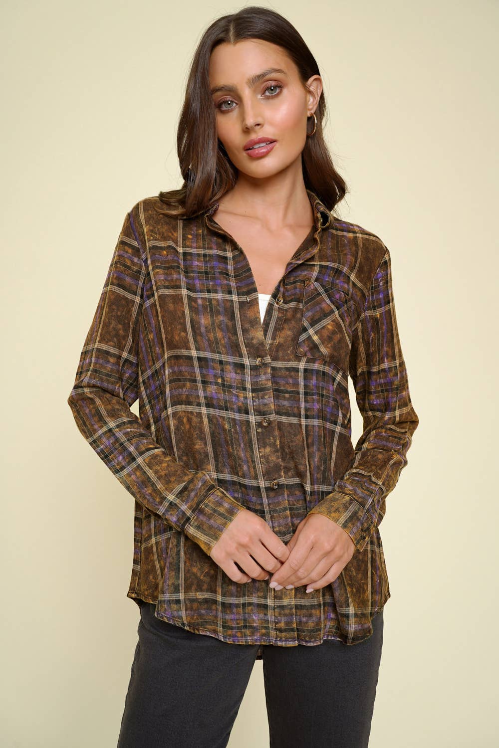 Neva Washed Plaid Shirt
