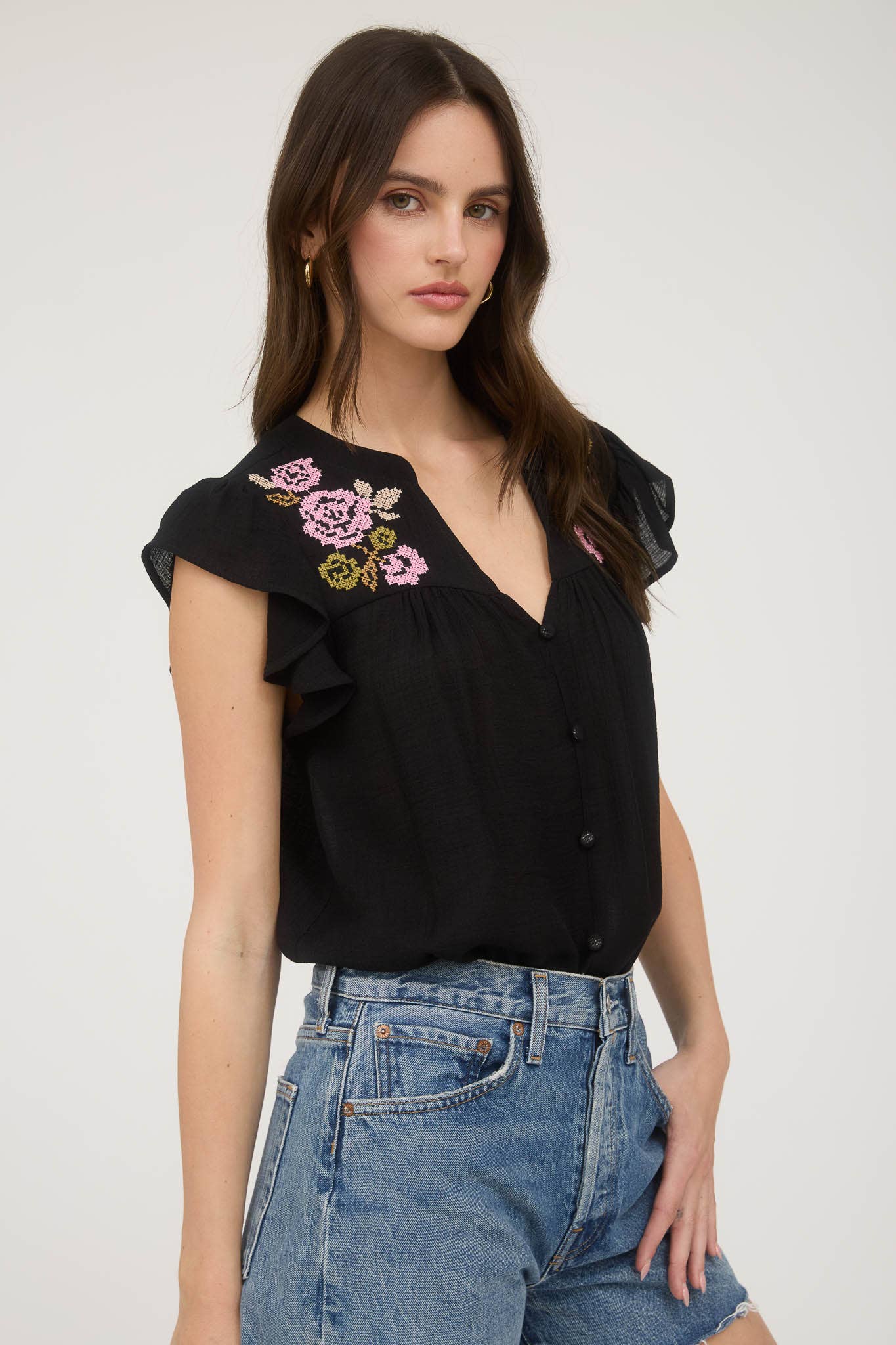 Midnight Bloom Blouse