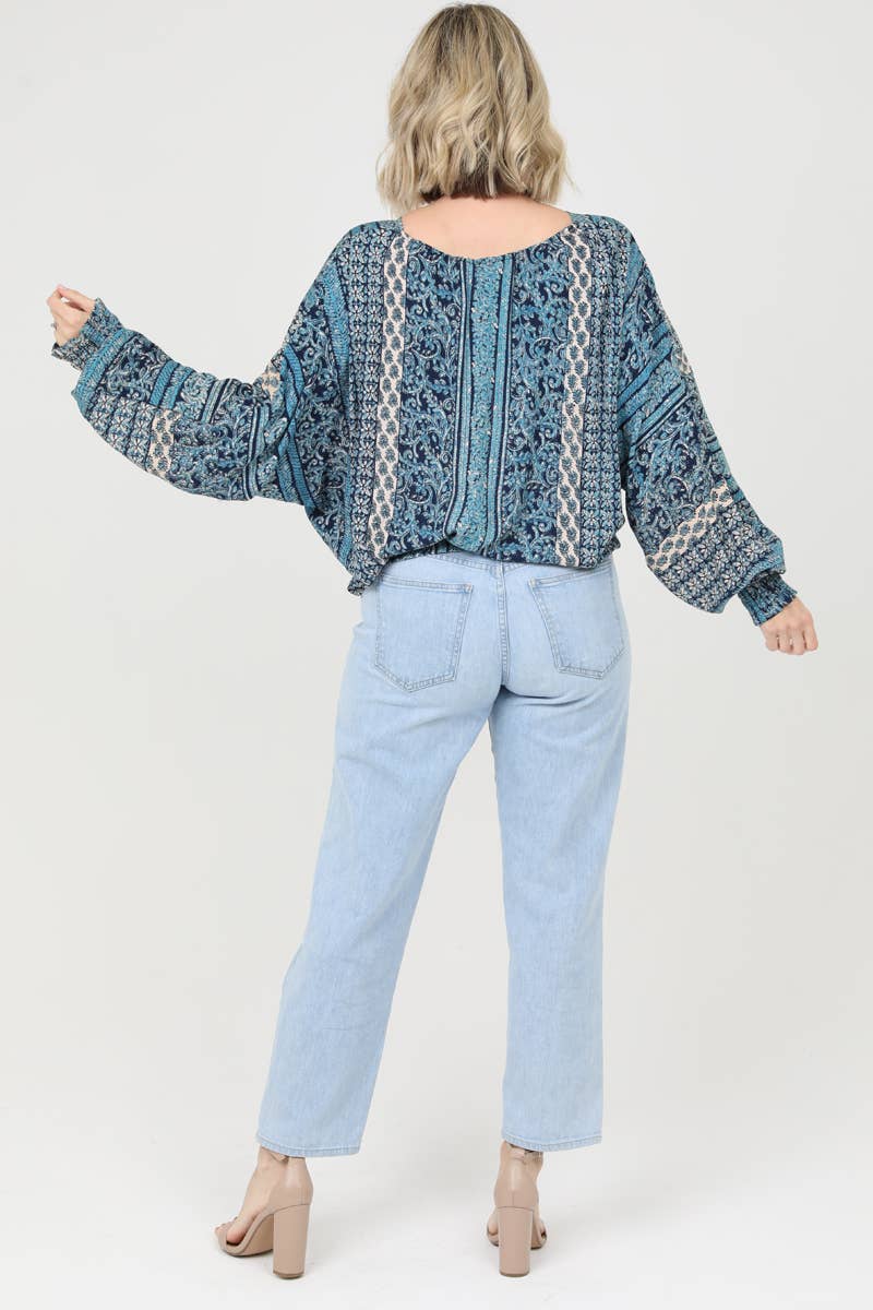 Indigo Bloom Top
