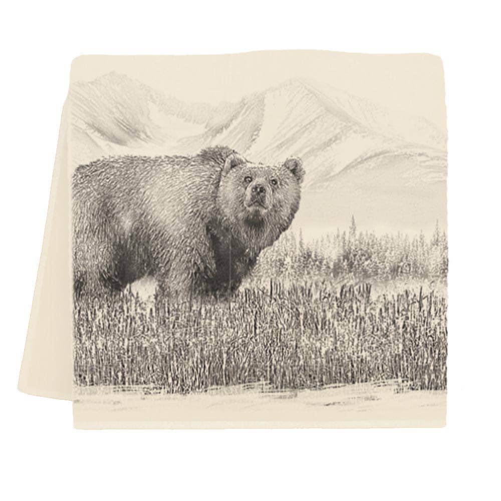 American Woodland Bear Tea Towel