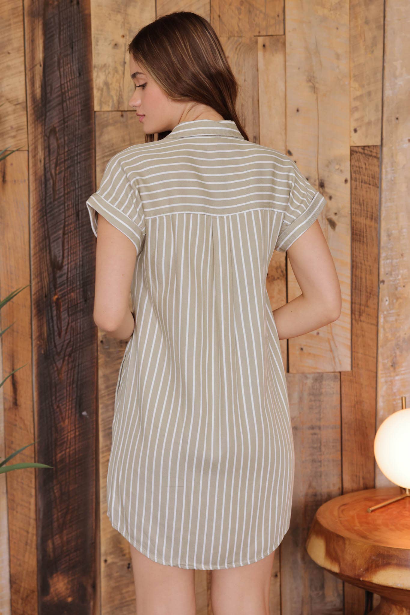 Sage Stripe Shift
