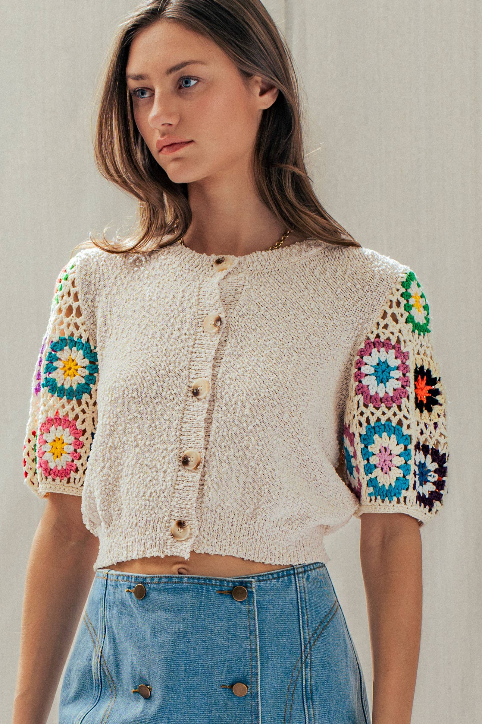 Desert Rose Crochet Cardigan