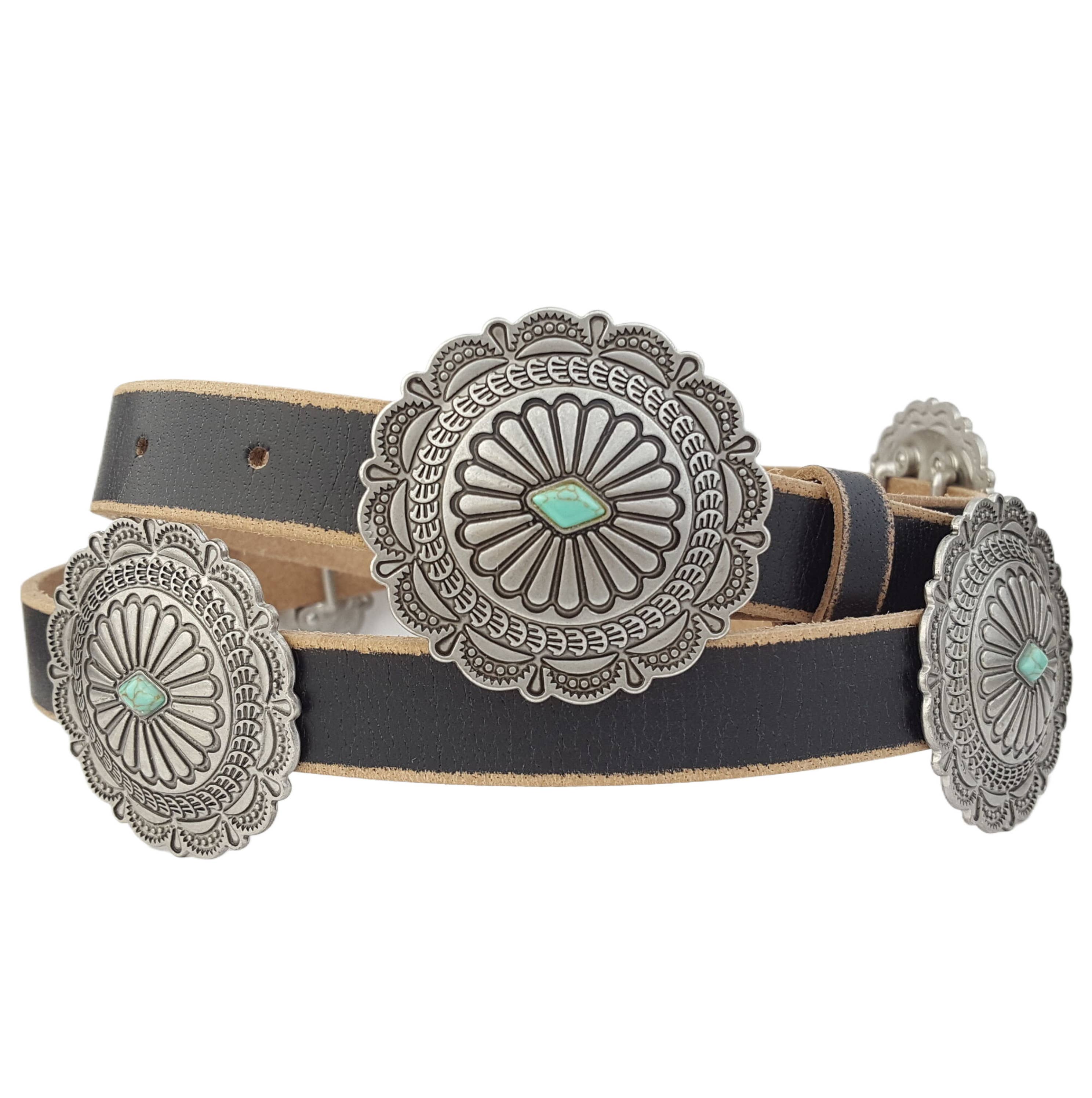 Ranchero Concho Belt, Black