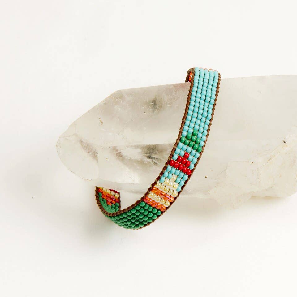 Beaded Arrow Bracelet, Turquoise
