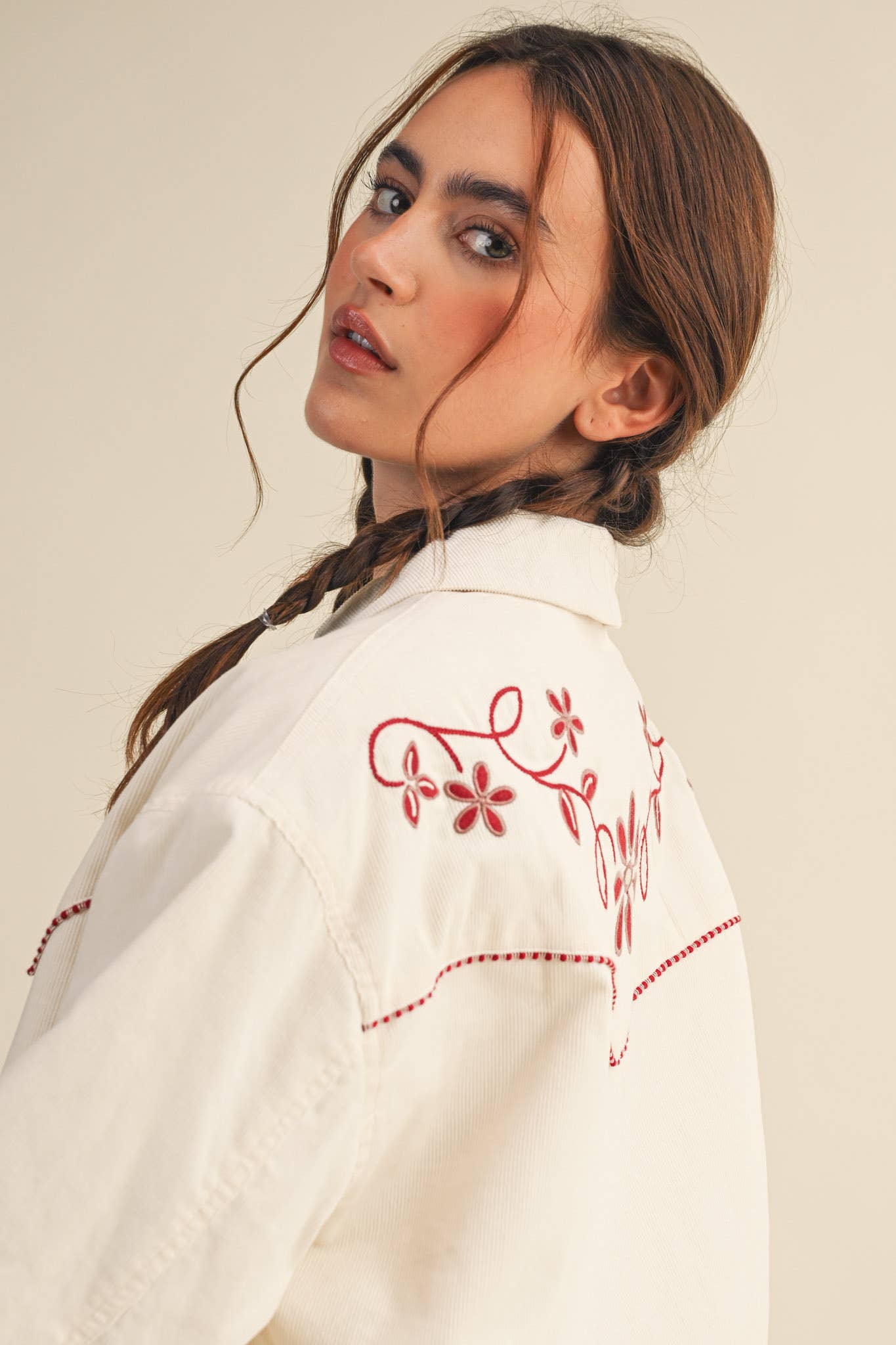 Ranchland Corduroy Jacket, Ivory