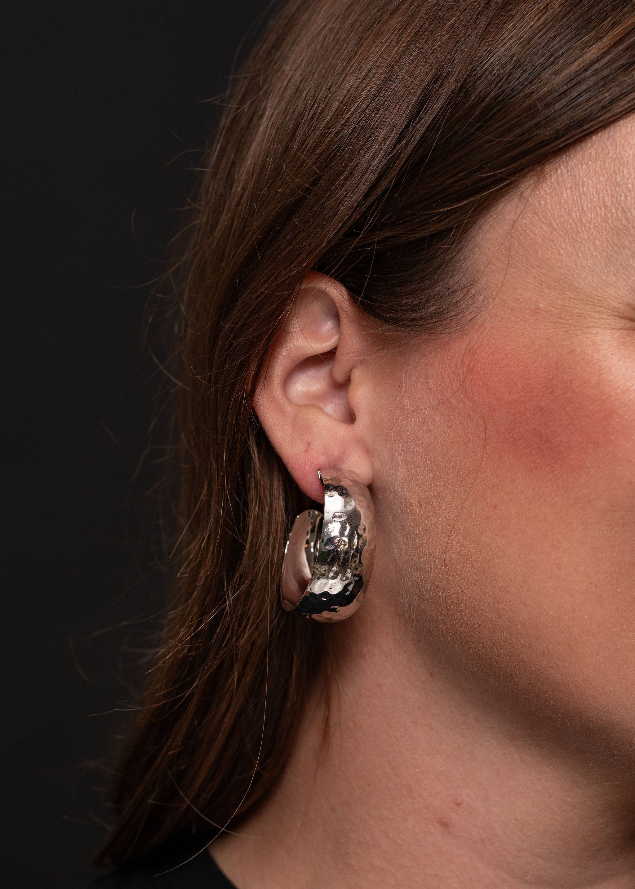 Starlight Silver Hoops