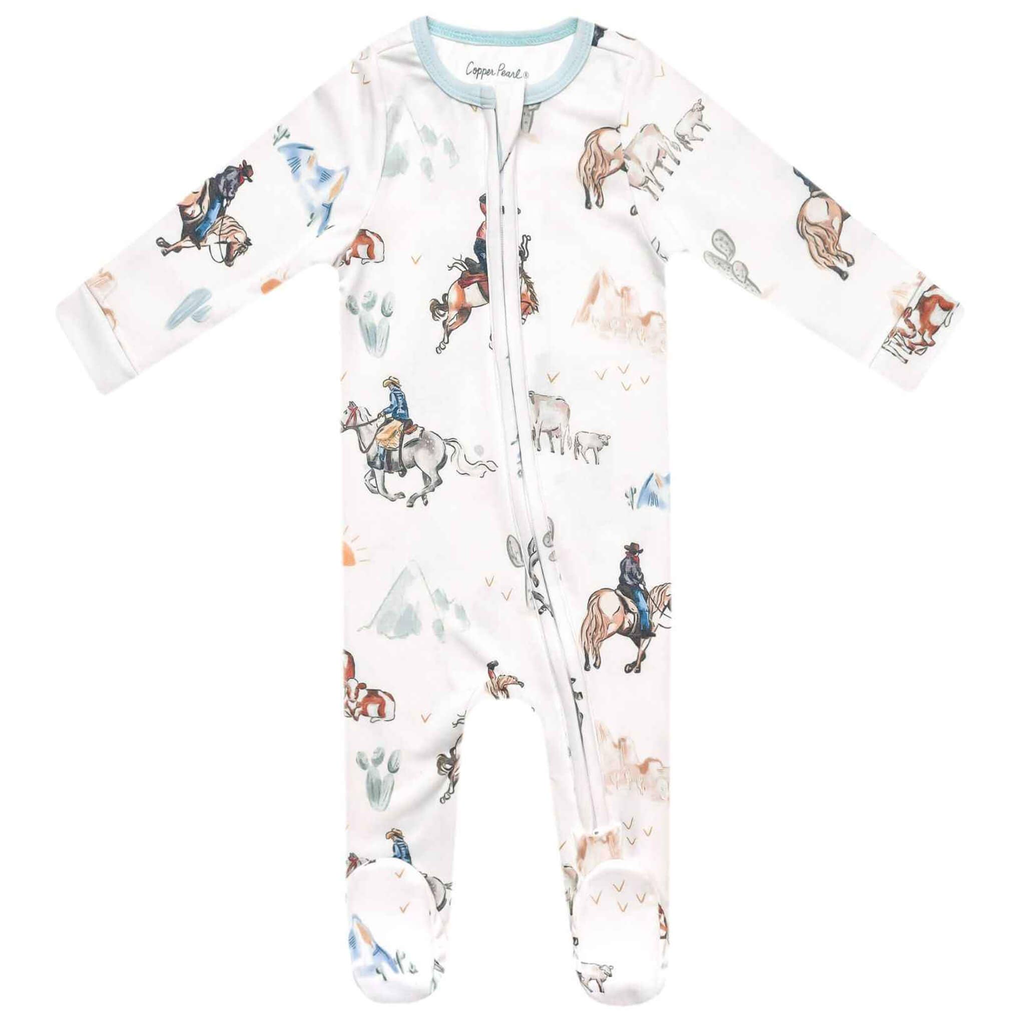 Boone Zip-Up Footie Pajama