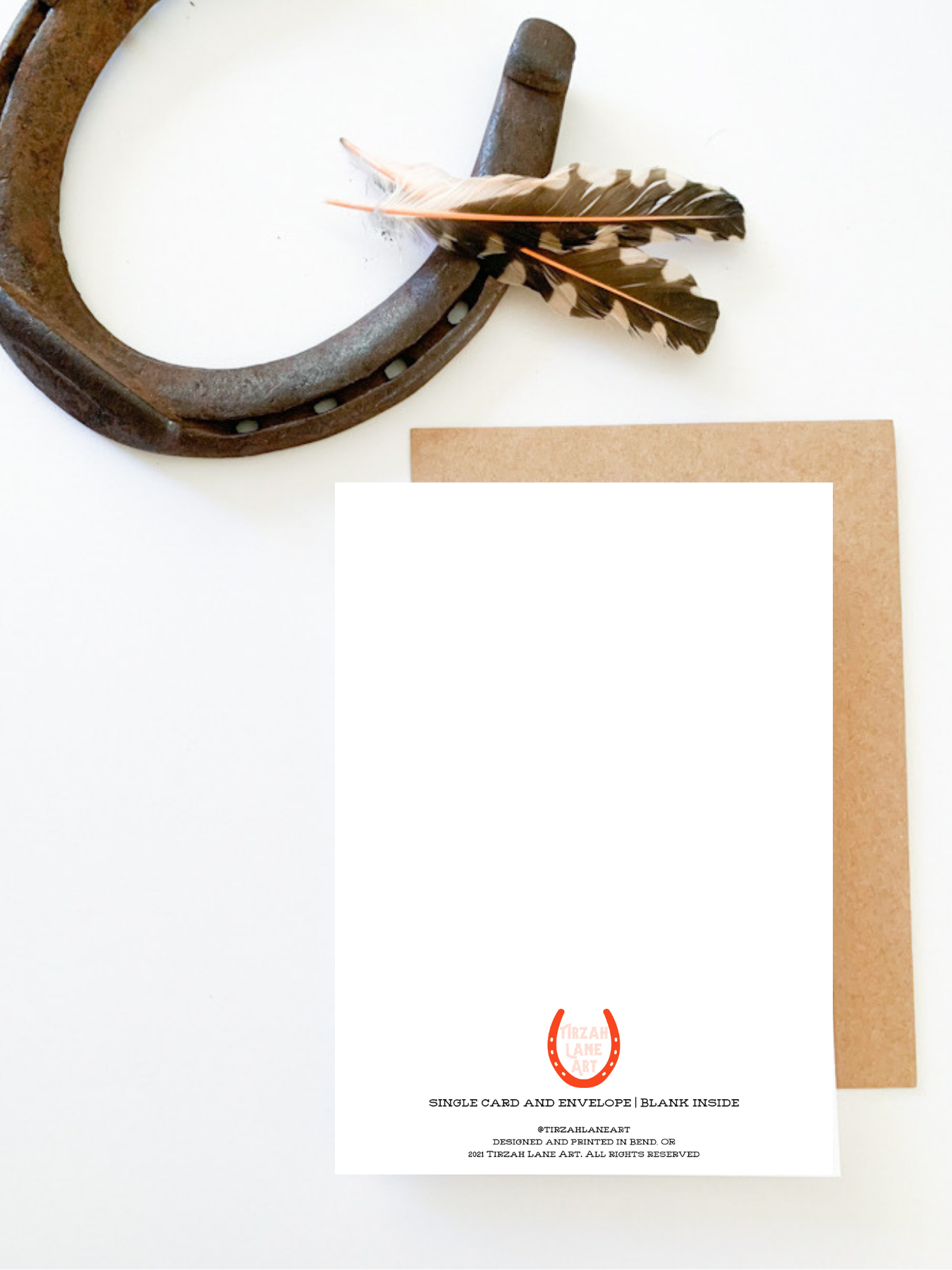 Western Horseshoe Thank You Card