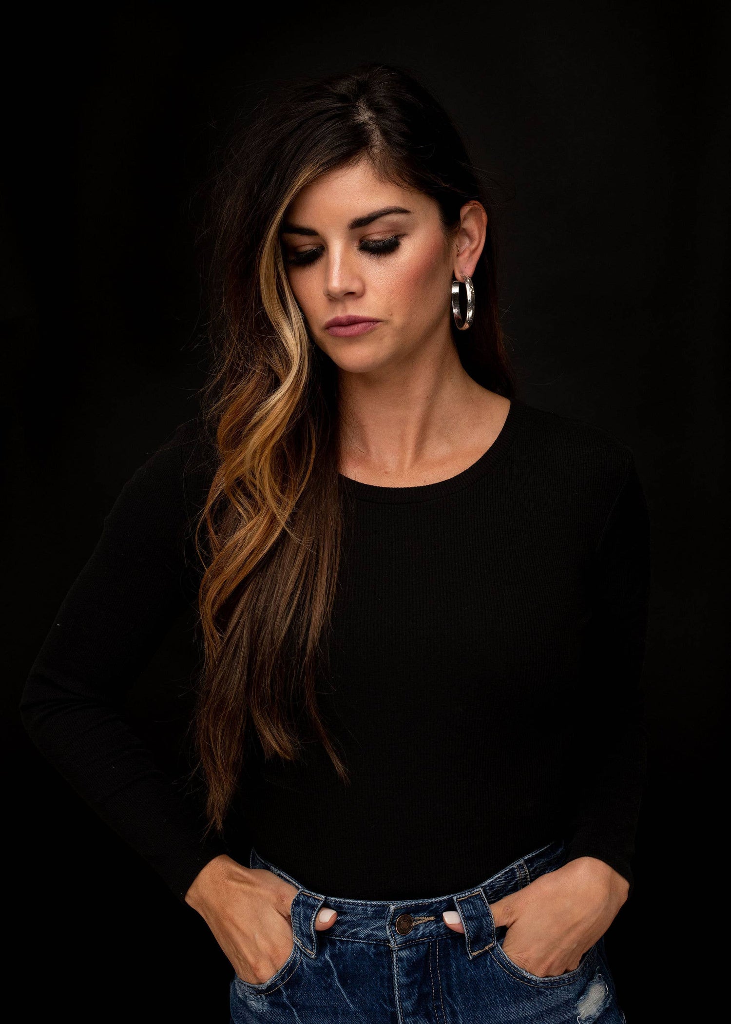 2" Silver Aztec Stamped Hoop Earrings