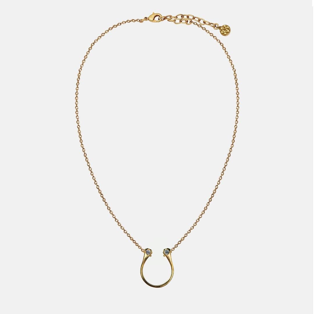 Charmed Horseshoe Necklace - Gold