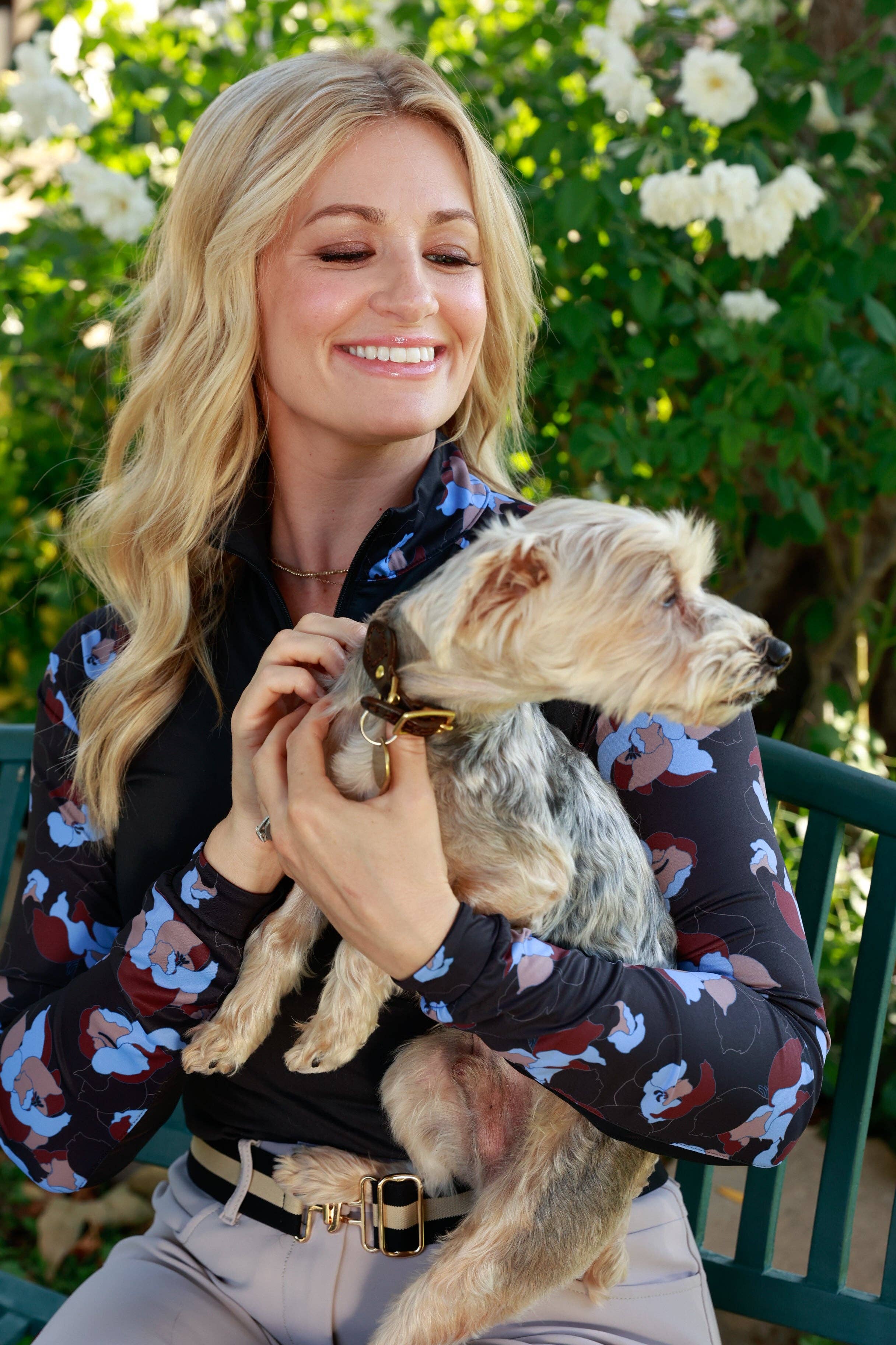 Kastel Denmark Black Floral 1/4 Zip Shirt