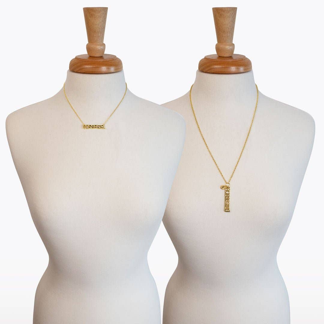 Horse Girl Dog Tag Necklace