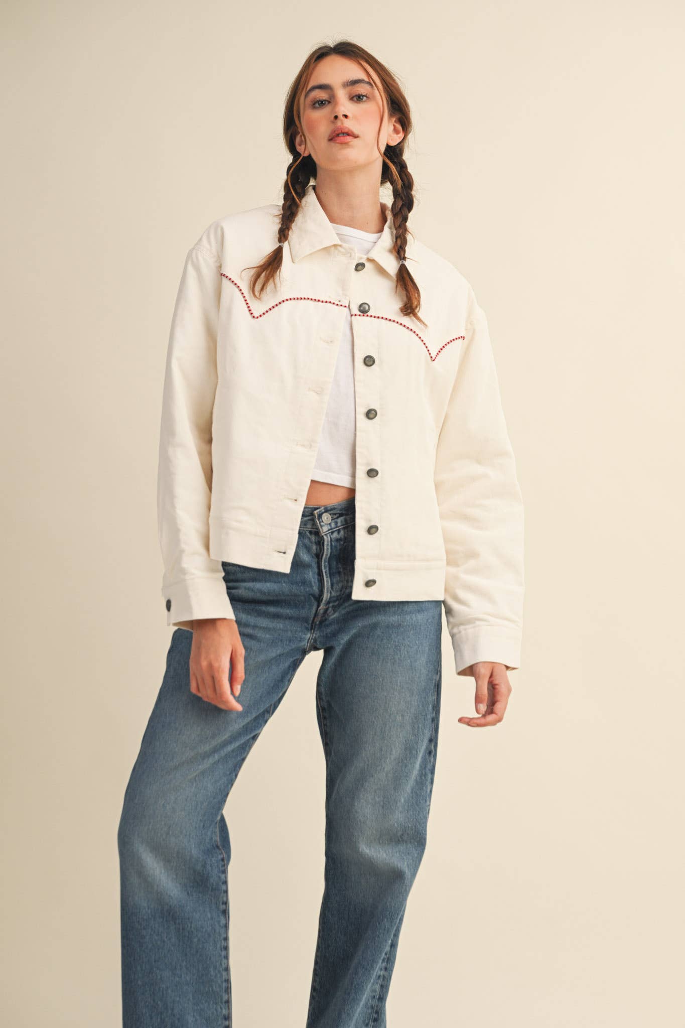 Ranchland Corduroy Jacket, Ivory