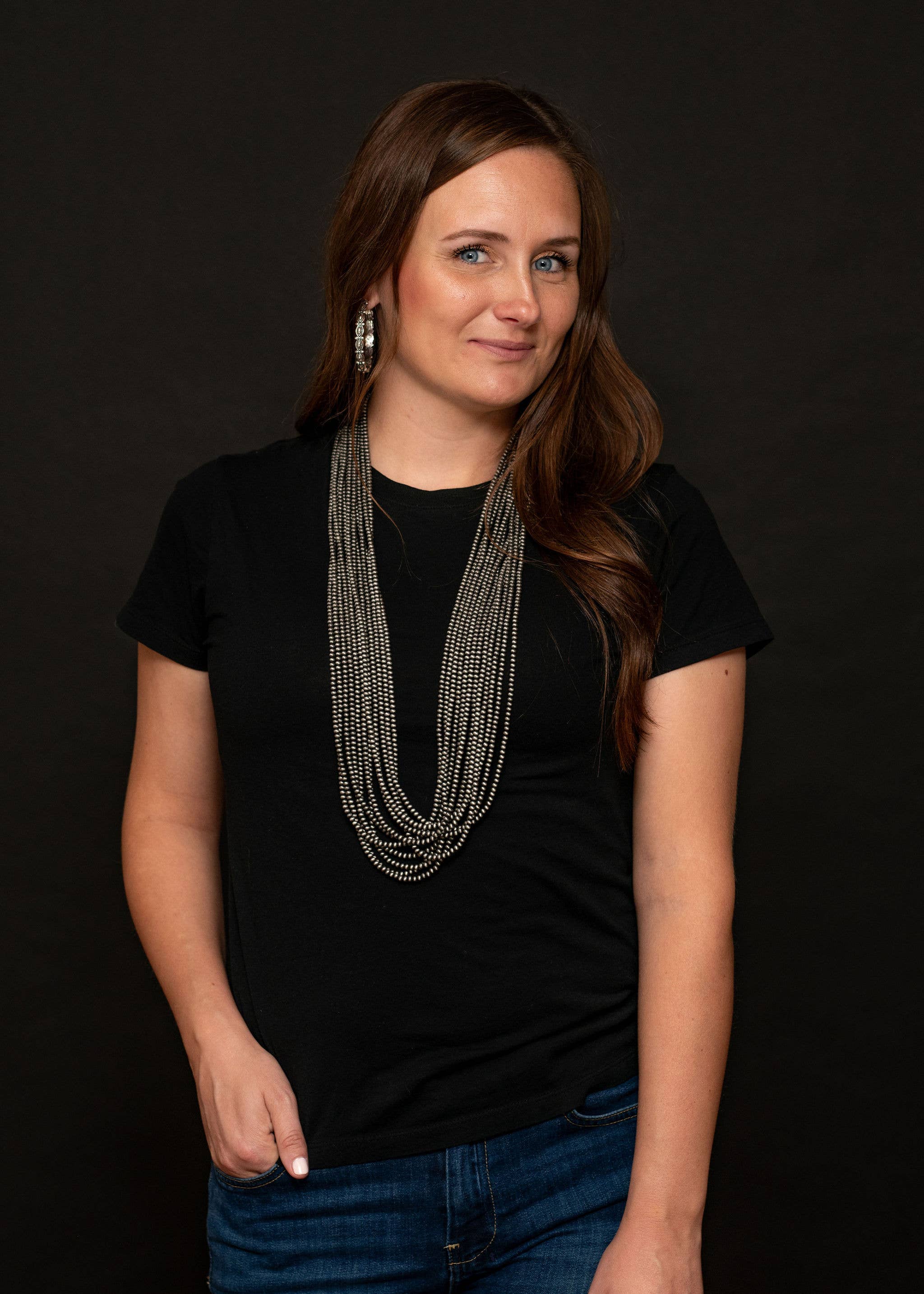 Six Strand Faux Navajo Pearl Necklace